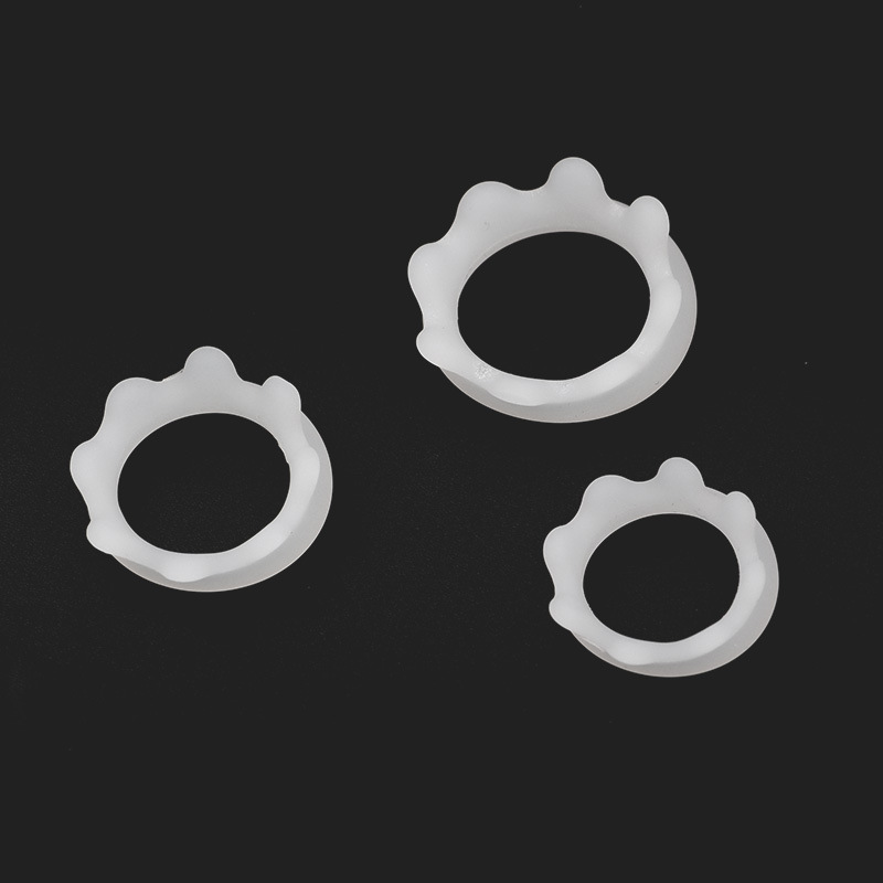 Crown Locking Ring 3-Piece Set, TPE Foreskin-Blocking Glans Cover Rings — detail image 3