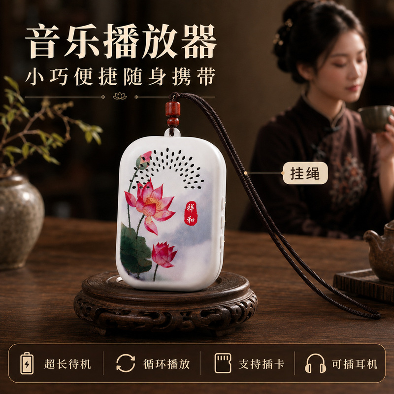 Mini Portable Music Player with Card Slot, Loop Playback, Singing Machine, Easy-To-Use Player for the Elderly Mini Portable Music Player with Card Slot, Loop Playback, Singing Machine, Easy-To-Use Player for the Elderly