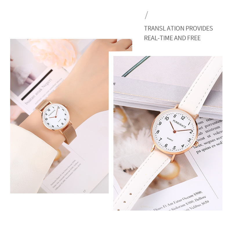 2025学生腕時計鋼ベルトデジタル夜光ファッション静音指針式二針かわいい石英時計5018