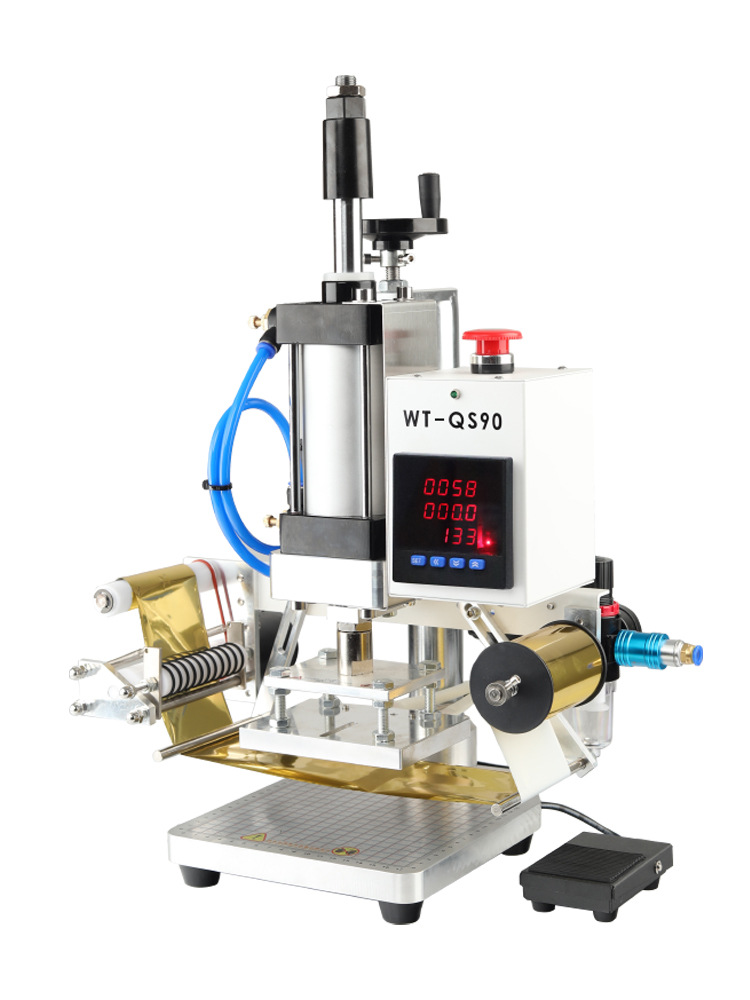 wtong文通WT-QS90升级款小型气动烫金机笔记本烫金PU皮革特种纸PV