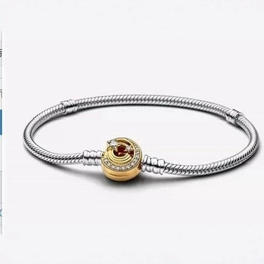 Panjia White Copper Silver-Plated Snake Bone Chain Thick Silver Five-Pointed Star Snake Bone Bracelet Heart Bracelet Basic Chain