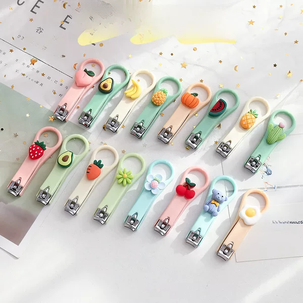 Cartoon Cute Food-Shaped Nail Clippers for Home Use, Single-Pack Nail Clippers, Manicure and Pedicure Tools, Creative Folding Nail Scissors