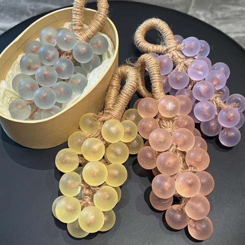 抖音爆款仿真水晶葡萄手工皂小红书DIY香薰透明葡萄串创意礼盒装|undefined