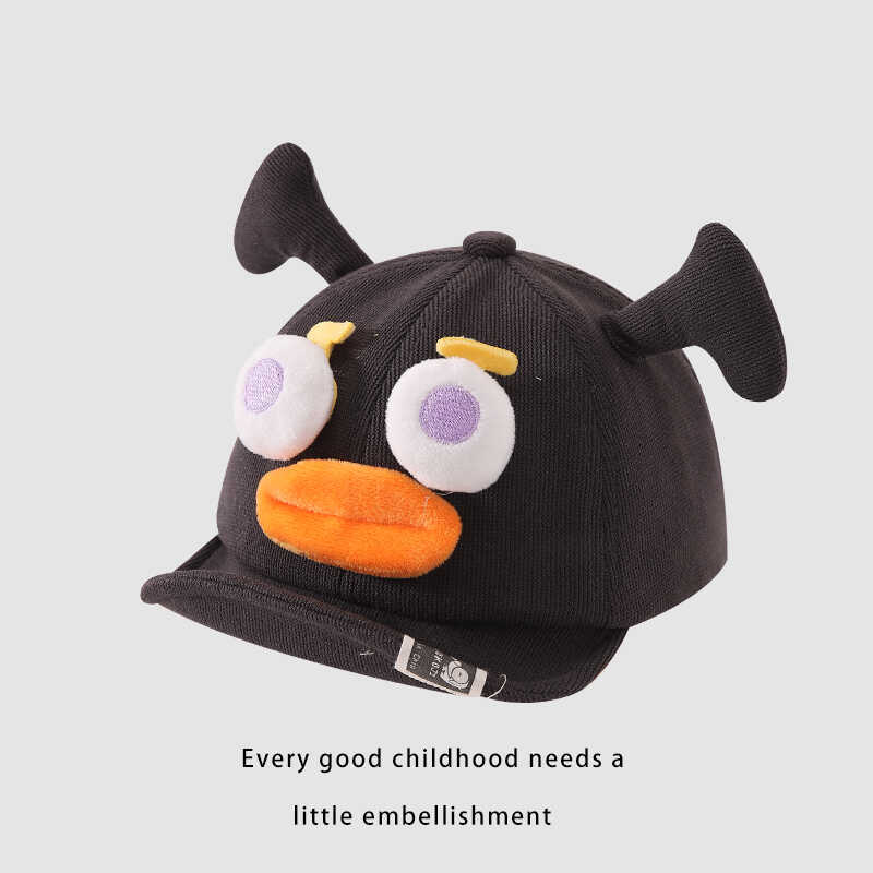 Bebé sombrero de boca de pato de otoño para niños y niñas súper lindos, lindos, feos, bonitos, versátiles, sombrero de jardín de infantes
