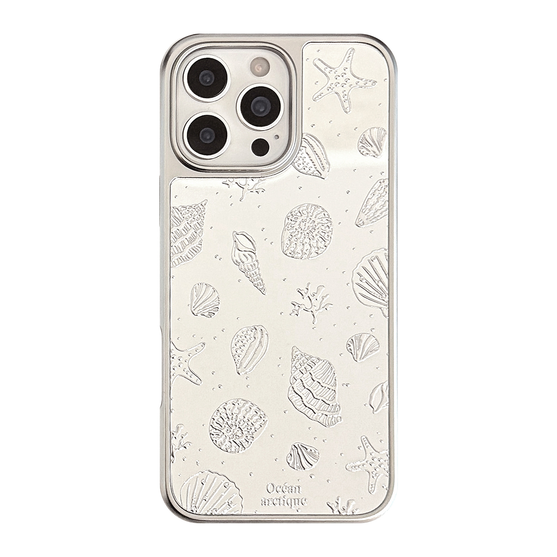 Funda para iPhone 17 con baño de oro electroplacado, diseño de estrella de mar, superficie de espejo, alta gama, rígida, compatible con Apple 16 Pro Max y 13/12