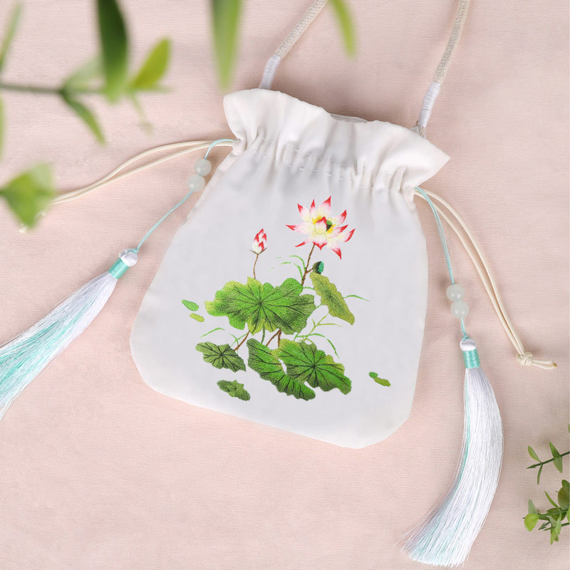 Bordado DIY auto bordado a mano principiante material de ventilador de banda banda banda de bordado cinta de bordado bolso de bordado su