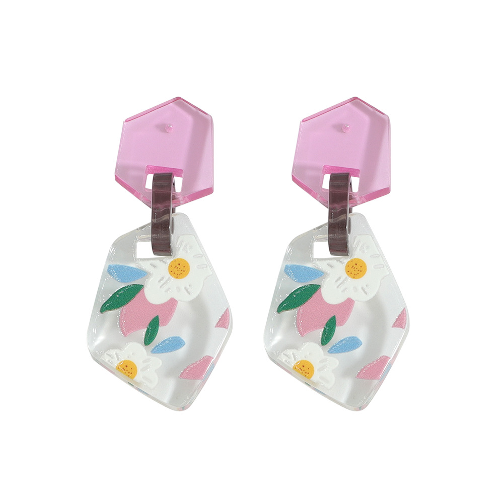 Wholesale Jewelry Cute Cartoon Pattern Irregular Pendant Earrings Nihaojewelry display picture 3