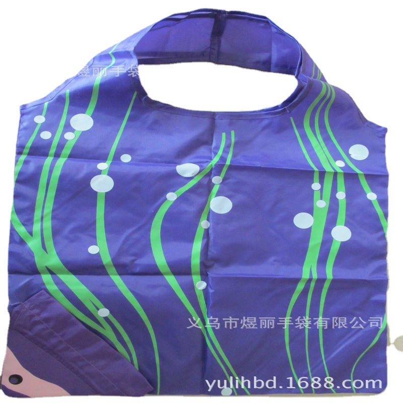 【平安广告袋】小鱼环保袋 新款环保另类草莓批发 三角涤纶购物袋