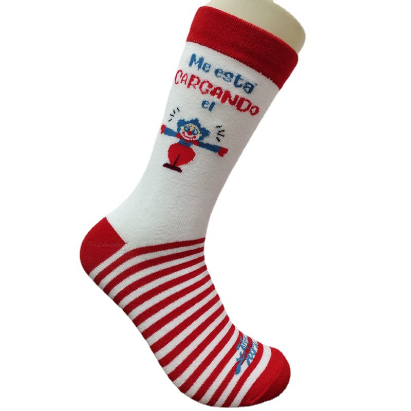 LT жаккардовые носки, цветные носки с героями мультфильмов, рождественские носки средней длины в полоску, носки средней длины Street ins