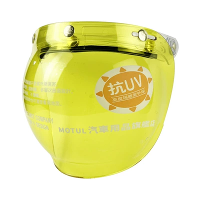 bubble mirror retro sun protection: Dəbilqə (Kaska) aksesuarları - transparent-yellow