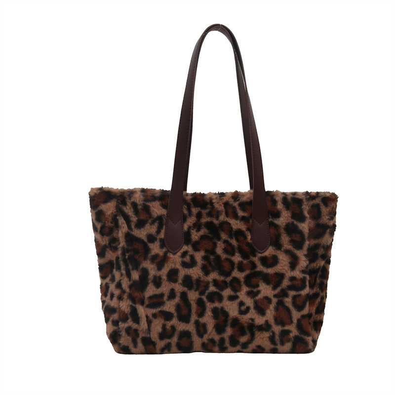 Retro melard leopardo bolso de mujer 2024 nueva moda bolso de brazo otoño y invierno gran capacidad bolso de viaje