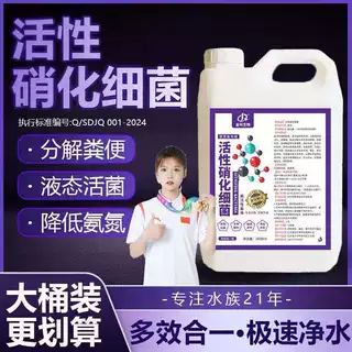 鱼缸活性硝化细菌空气净水王大桶装2600ML净水水质分解粪便免换水