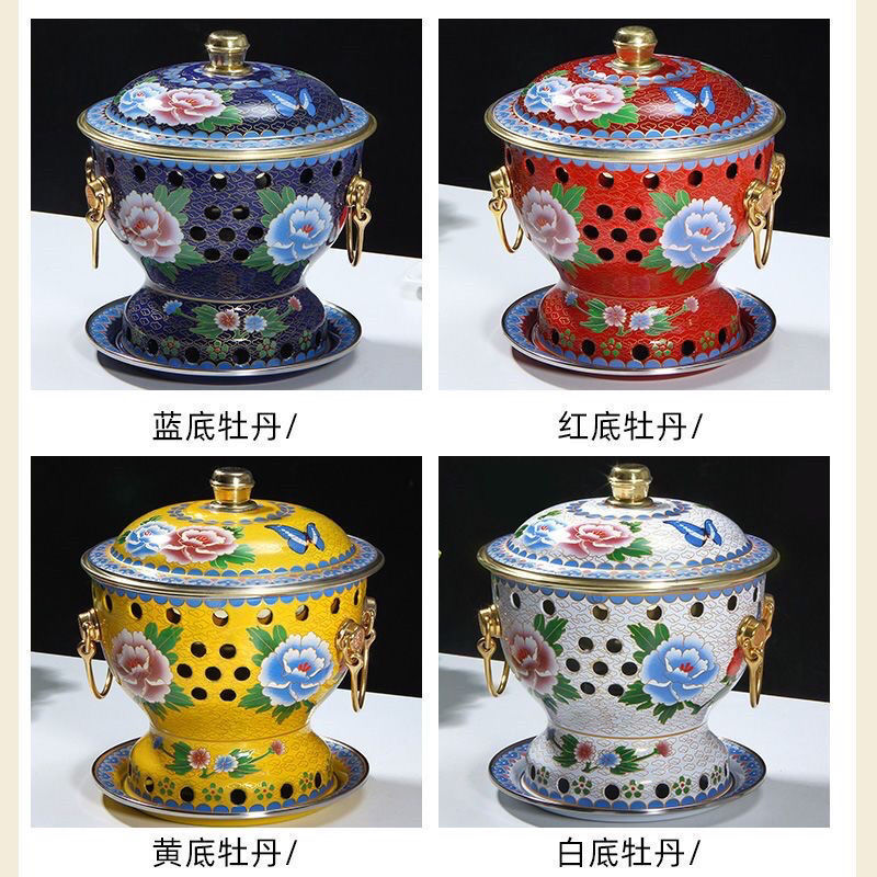 Single-Person Copper Hot Pot New Model Cloisonné Copper Hot Pot Eco-Friendly Oil Alcohol Internet Celebrity Special Pot Enamel Colored Copper Hot Pot