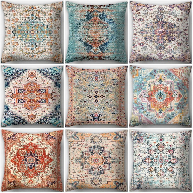 Богемская персидская наволочка оптом для дома постельная подушка льняная короткая плюшевая наволочка