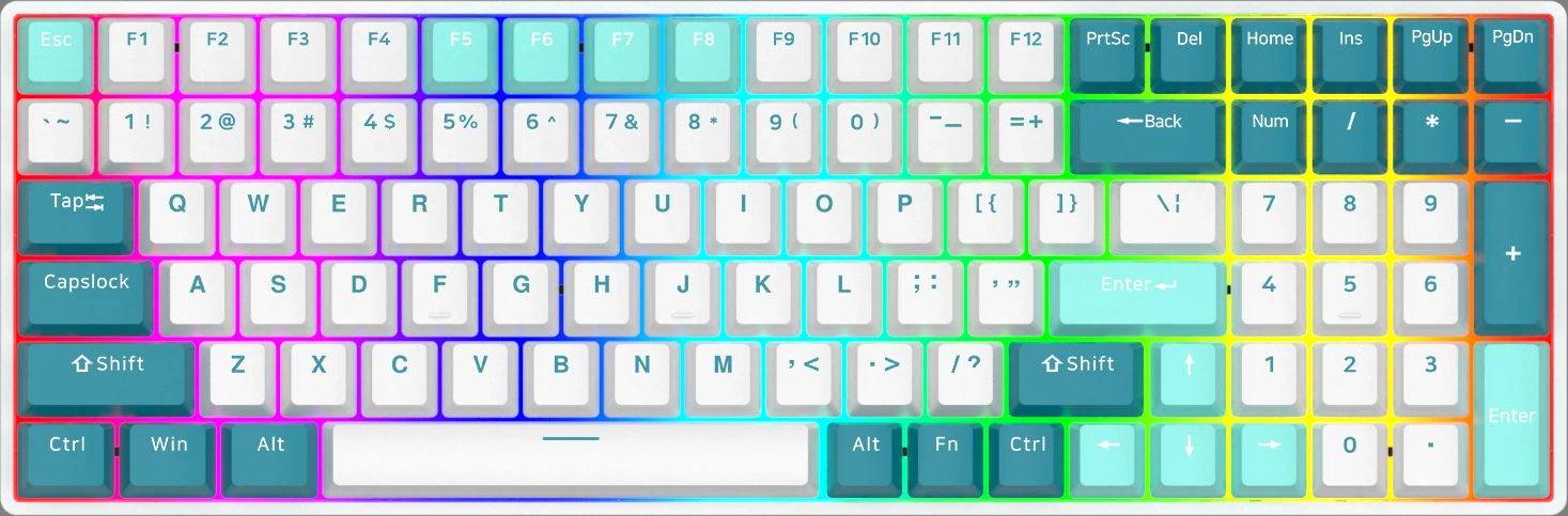 OUSAID OUSEAE DK100 три модели RGB механическая клавиатура стандартная раскладка полный набор клавиш горячей вставки полный набор без задержки