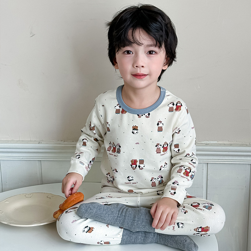 2025秋季新款男女童两件套A类秋衣中大童舒适童装拉架套装批发|undefined