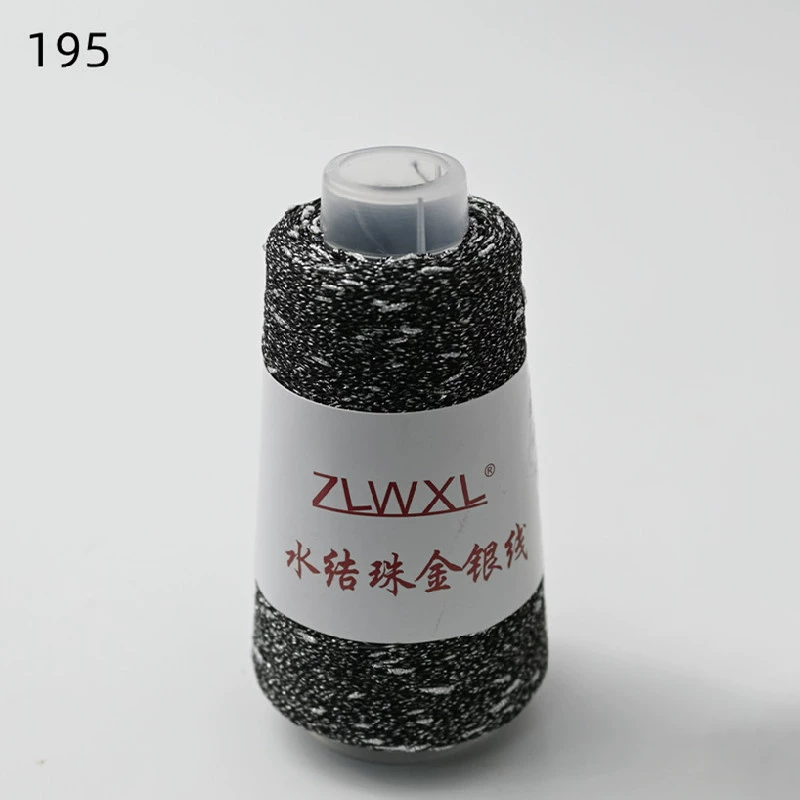 Woven silk threads handmade, 50 gram, gold and silver