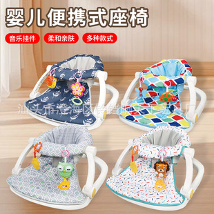 Cross-border Hot Selling Baby Portable Floor Seat Jump Chair Fitness Rack Cushion Music Piano Keys Early Education Puzzle