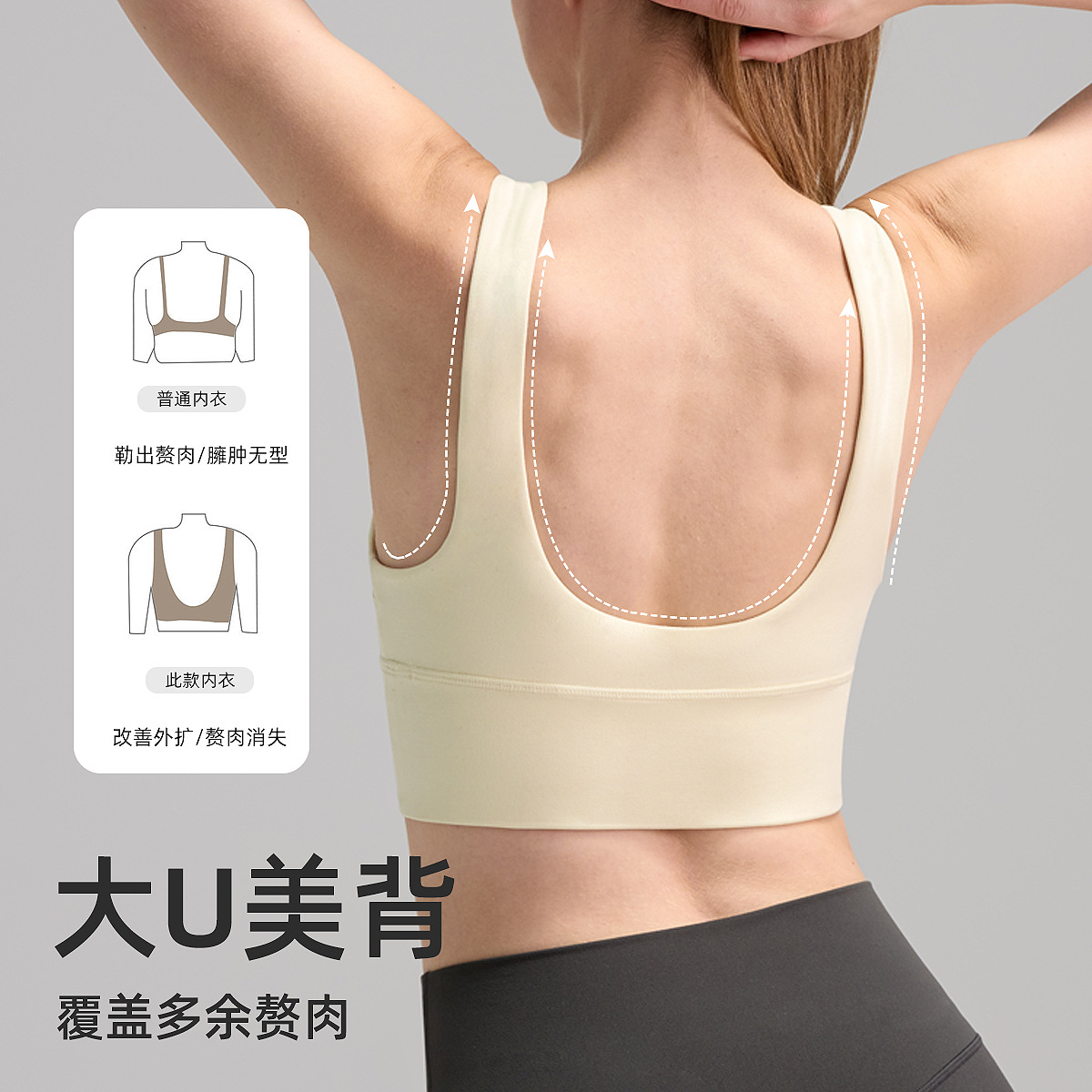 A prueba de choque, ropa interior deportiva de mujer, secado rápido, espalda hermosa, chaleco de acondicionamiento físico abrasivo, bra de yoga desnudo