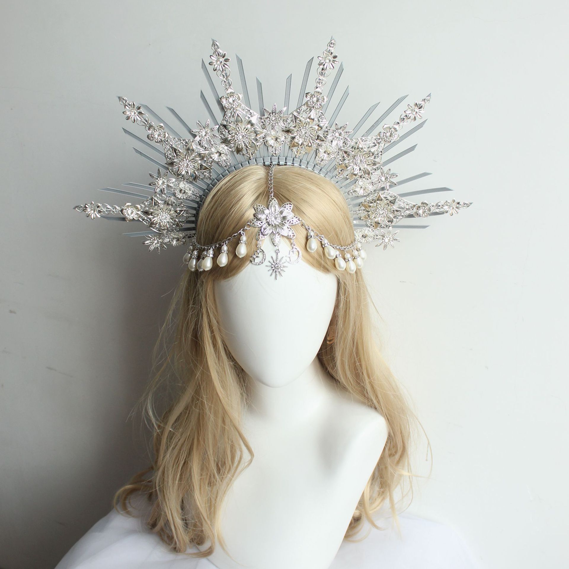 Diy Lolita oro y plata corona