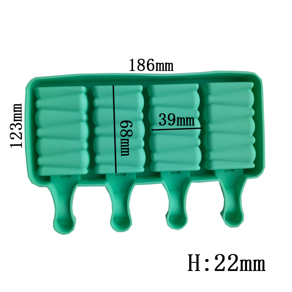 4 bloques de construcción molde de helado molde de helado molde de helado molde de helado molde de silicona blanca