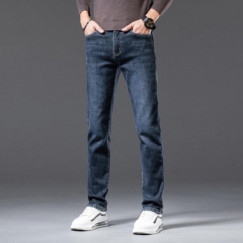 하이엔드 겨울 두꺼운 벨벳 두껍게 따뜻한 청바지 남성 스트레이트 슬림 스트레치 남성 코튼 캐주얼 바지