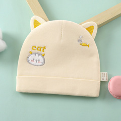 新生兒胎帽四季款初生兒胎帽鹵門帽0-3個月無骨新生兒寶寶套頭帽