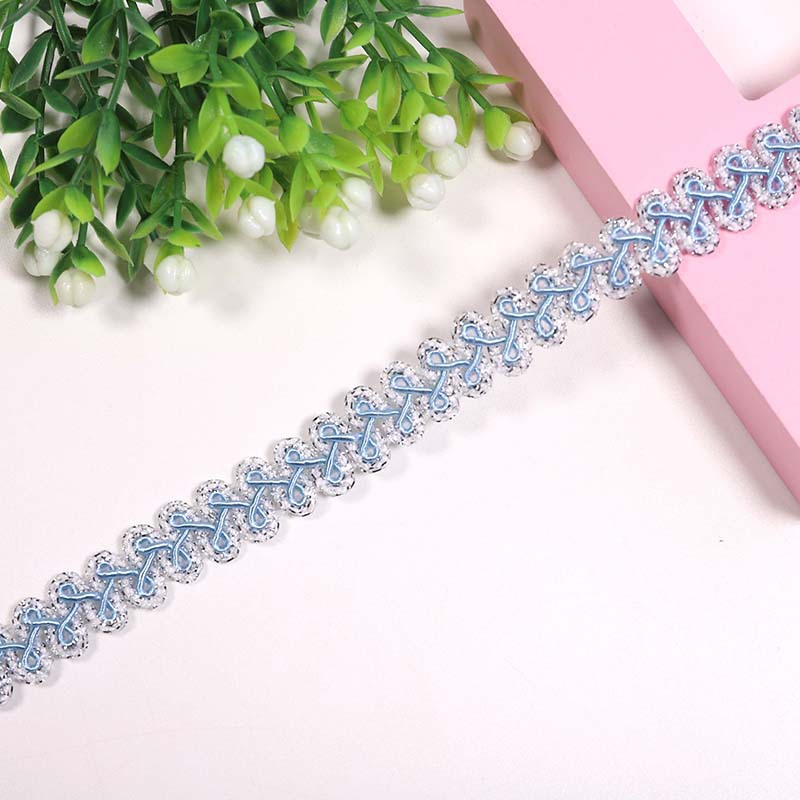 Spot 1.2cm color oro y plata accesorios de encaje accesorios de ropa 32 colores ciempiés borde de espigan encaje