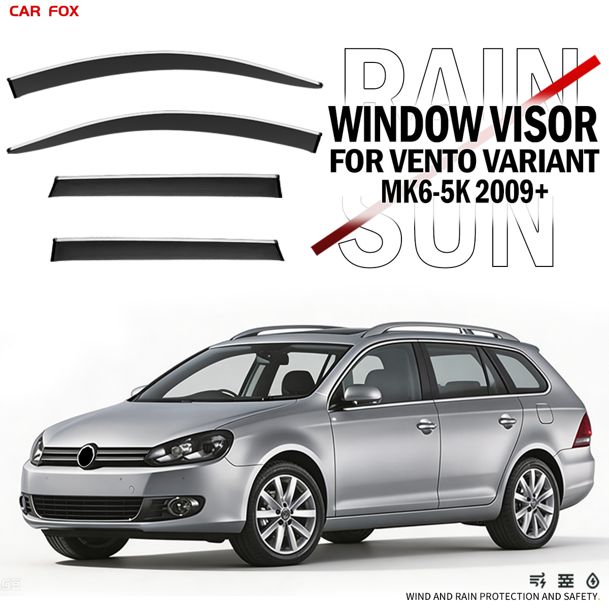 Suitable for Volkswagen VW Vento Variant Window visor rain shield [South America]
