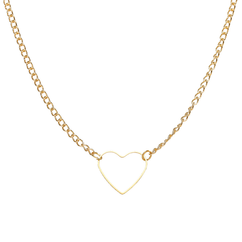 Simple Hollow Heart-shape Necklace Wholesale display picture 2