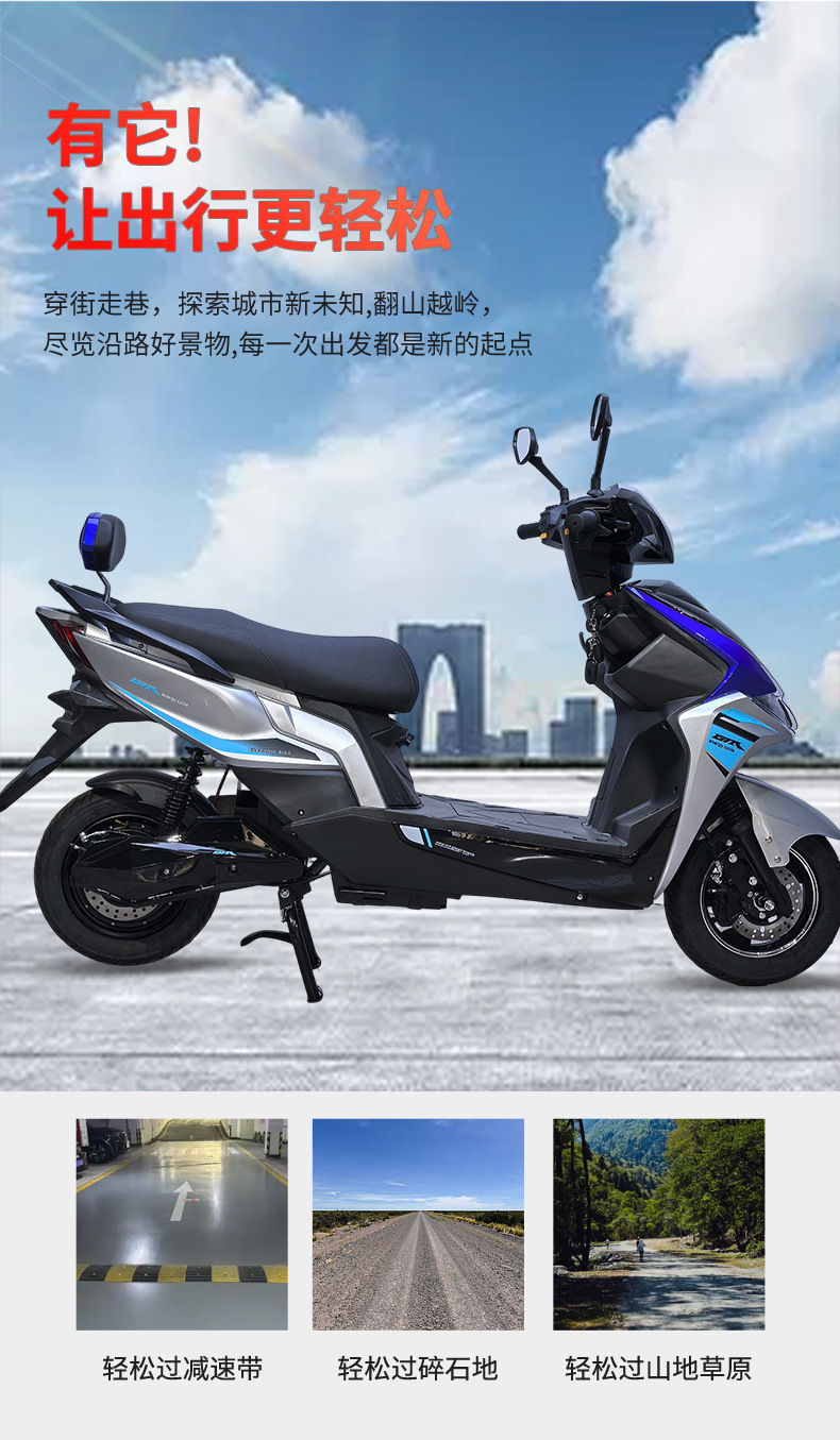 New Thunder King Electric Scooter Adult Pedal Electric Motorcycle