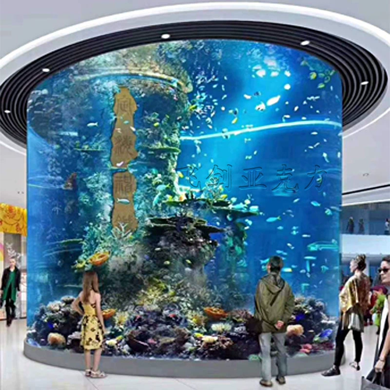 Acrylic marine aquarium, organic glass tunnel