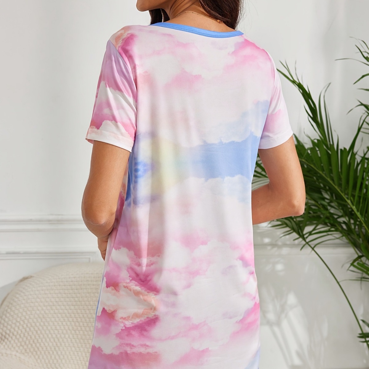 Ropa de mujer europea y americana nuevo verano transfronterizo ropa de mujer transfronteriza moda de Amazon impresión degradada vestido de verano al por mayor