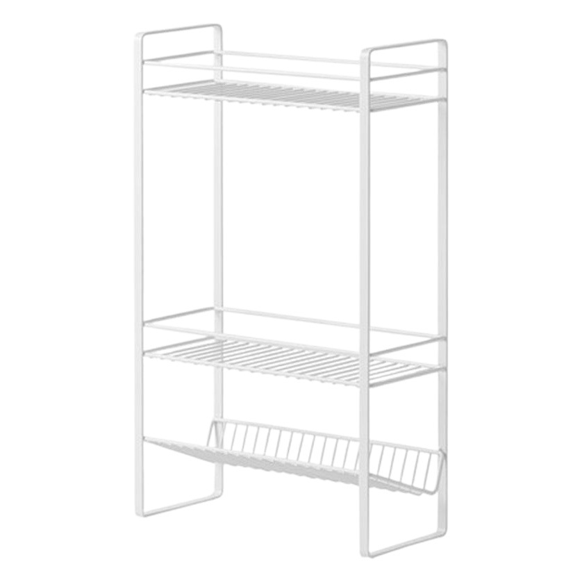 Directo de fábrica rack de almacenamiento de baño cocina baño organizador de almacenamiento de escritorio de hierro rack de almacenamiento al por mayor
