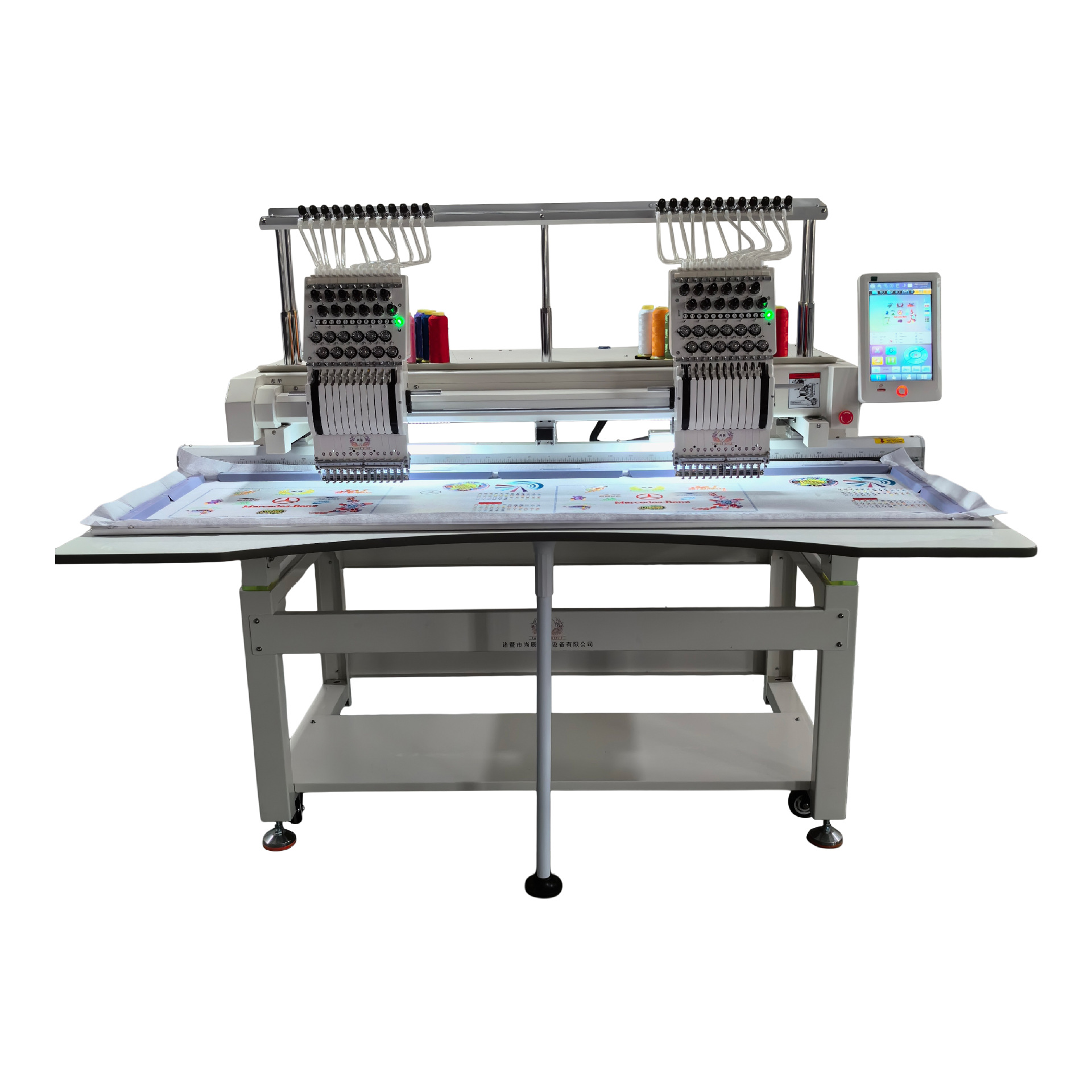 Máquina de bordado de computadora multifuncional doméstica de 2 cabezas 50 - 80 máquina de bordado eléctrica automática de escritorio máquina de bordado