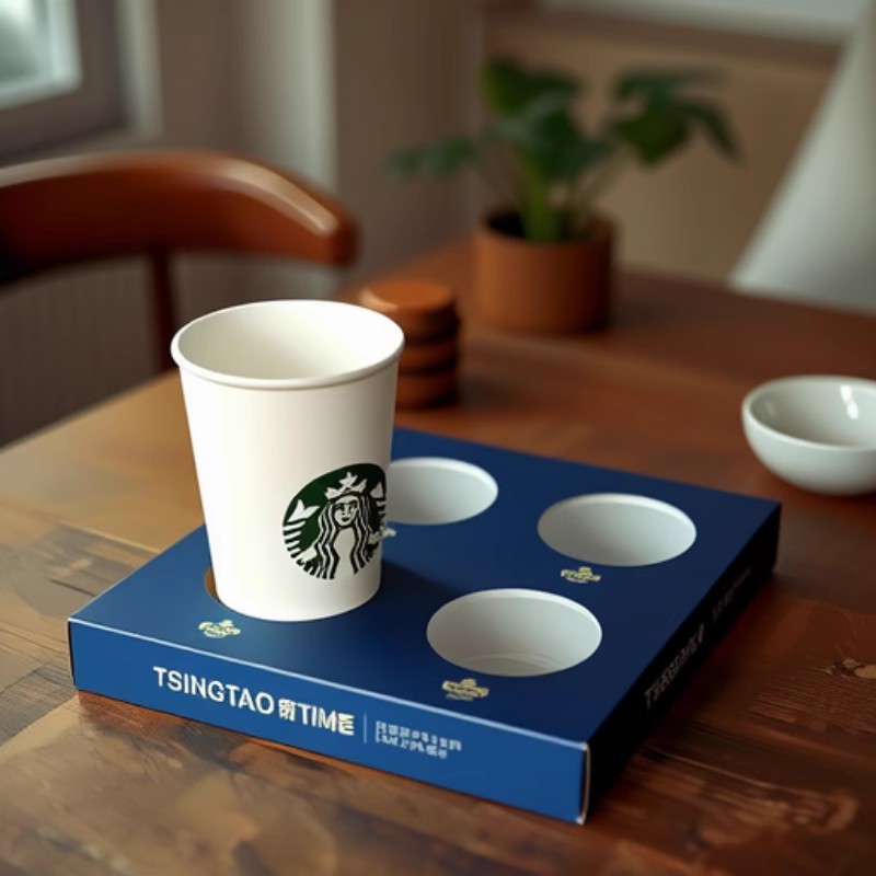 定制杯托底座展会四杯咖啡纸托包装盒奶茶饮品外卖酸奶杯托纸盒