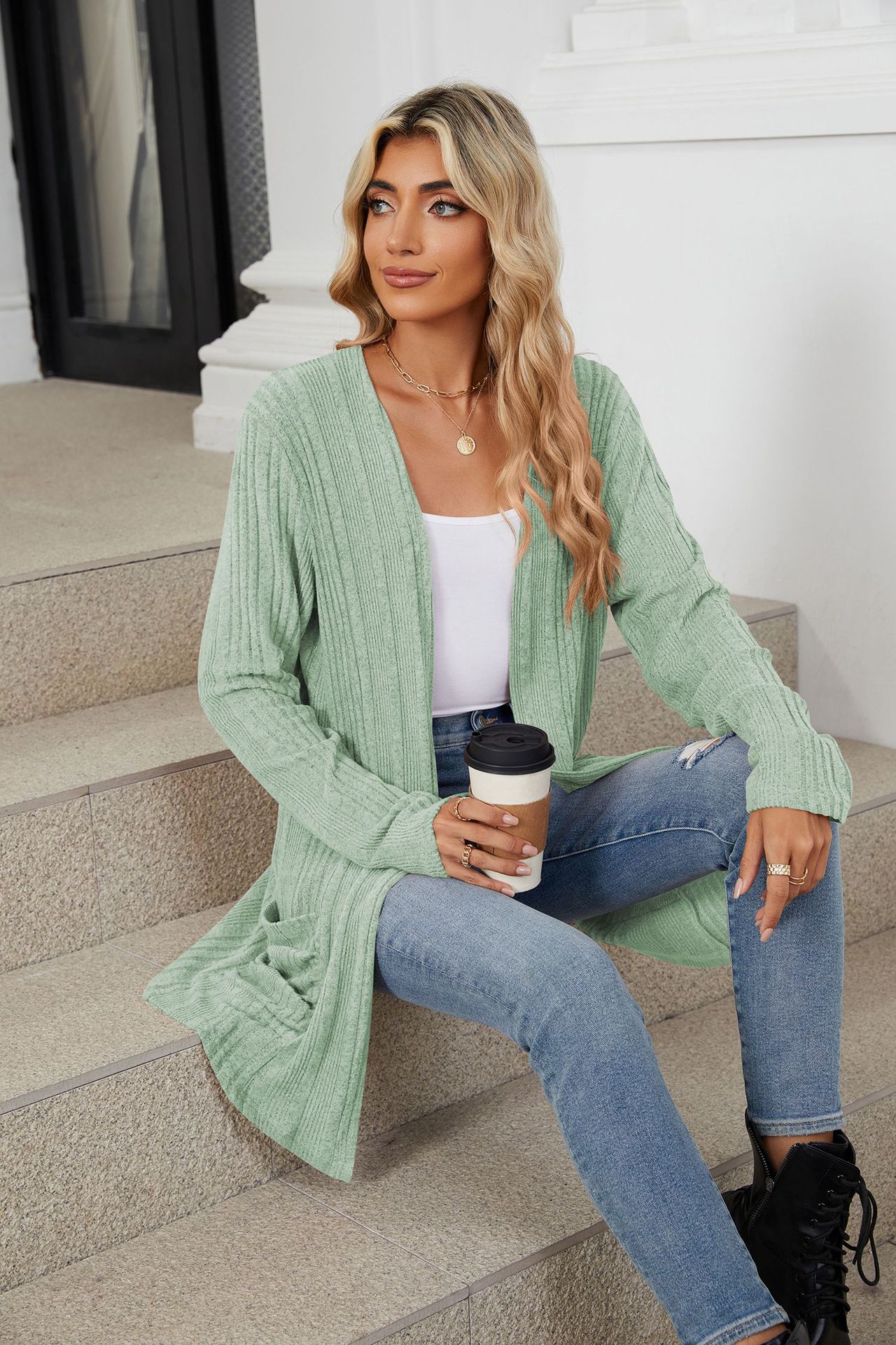 490g Weight Long Sleeve Sleeve Length Placket Placket Type Regular Sleeve Sleeve Type Nylon, Spandex, Polyester Fabric Type Long Top Length Cardigan Tops Type Holiday, Daily Occasion Collarless Neckline Regular Fit Fit Type Solid Color Pattern Winter, Autumn Season Women's Gender Casual, Elegant Style Wholesale Women's Casual Elegant Solid Color Long Sleeve Sweaters & Cardigans 57