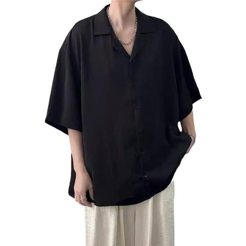 Guinea Pig T-shirt for Men, Short Sleeve Summer Ice Silk Drape Men's Loose Cool Style Black Fashion Half Sleeve