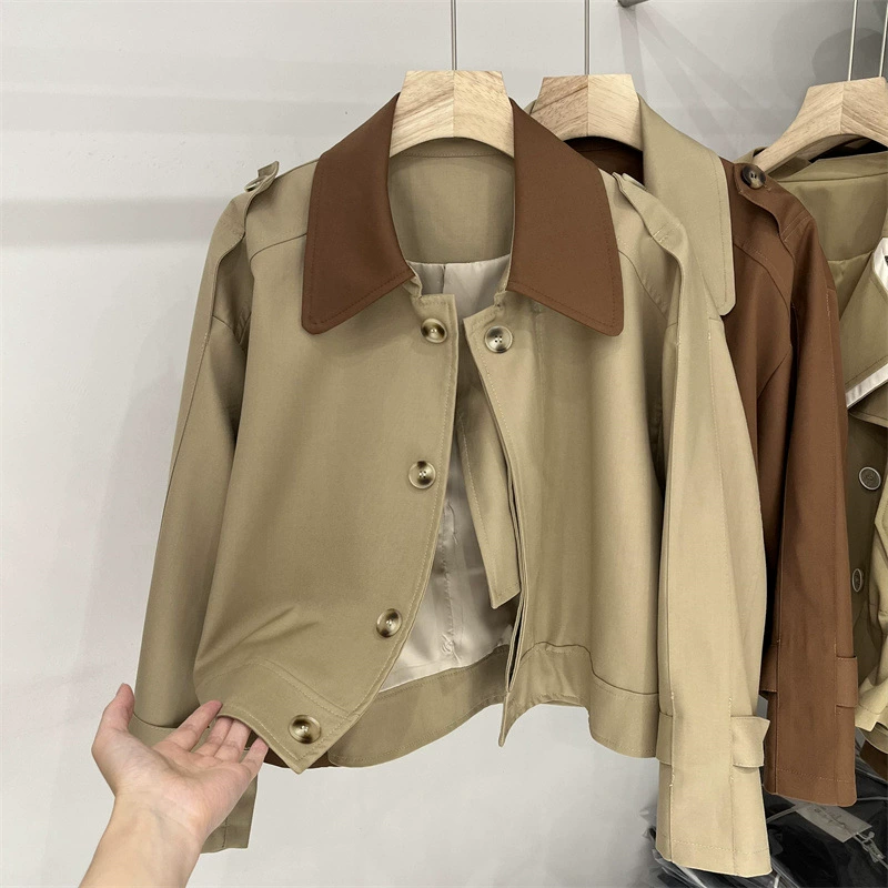 Осенняя дизайнерская trench coat, куртка для отдыха, тренд сезона, для подростков