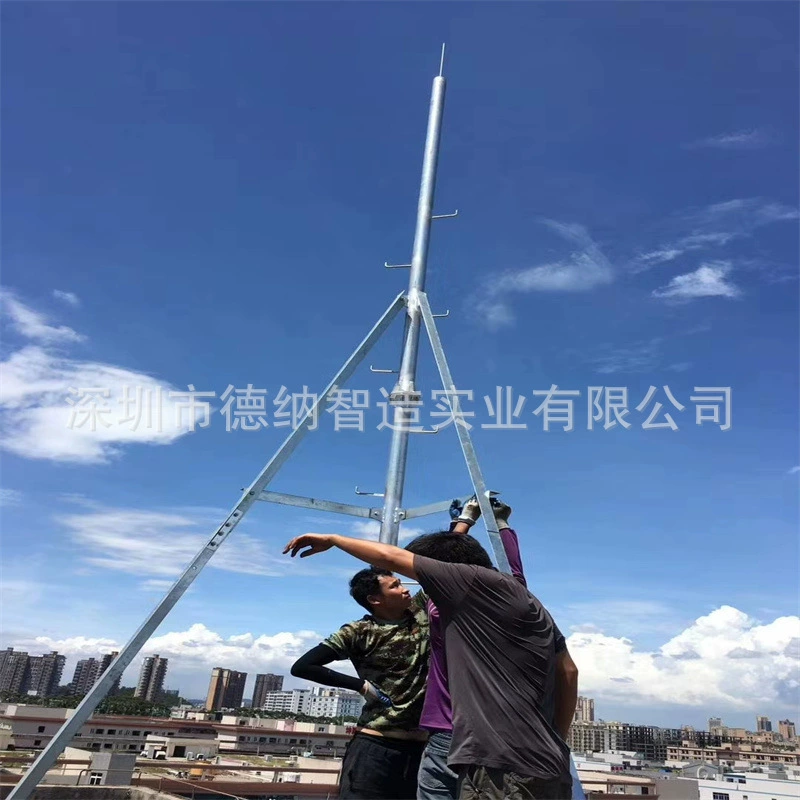 Проект строительства 5G, мобильная телекоммуникация и опорная стойка для связи Unicom, настенный анкерный болт с противовесом, самонесущая стальная конструкция