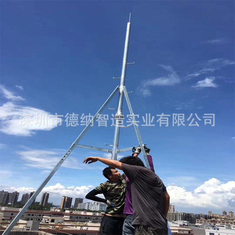 5g Construction Project Mobile Telecommunications and Unicom Communication Pole Wall-Mounted Counterweight Anchor Bolt Self-Supporting Steel Structure Pole