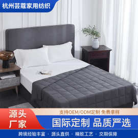 厂家直供双面拼接亚马逊跨境竹纤维重力毯重力被weighted blanket