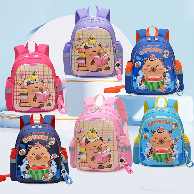 Nuevas mochilas escolares para niños de jardín de infantes, niños, niñas y niñas, clases pequeñas y medianas, bajas de carga ligeras, mochila de dibujos animados para niños, mochila anti-perdida