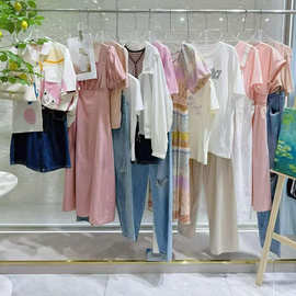 喜友友 2026 夏杂款女装 上海品牌专柜撤柜 实体直播清仓批发货源