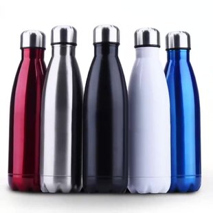Foreign Trade 304 Thermos Cup Double-Layer Outdoor Sports Water Bottle Cross-Border Exclusive for Amazon Stainless Steel Cola Bottle Customization