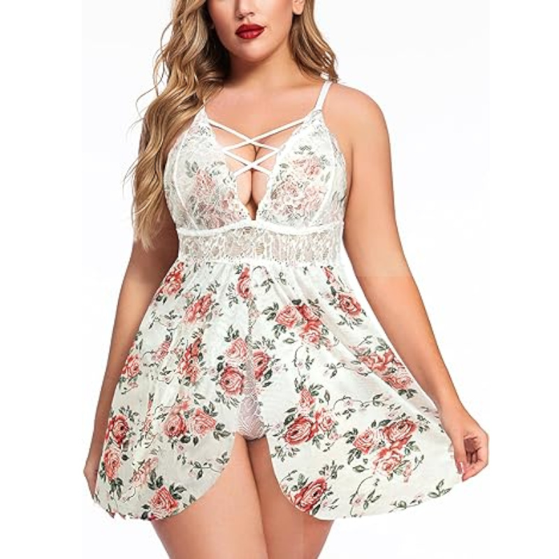 Comercio exterior verano emoticon pijama de tamaño grande vestido casero sexy impresión en perspectiva ropa interior conjunto