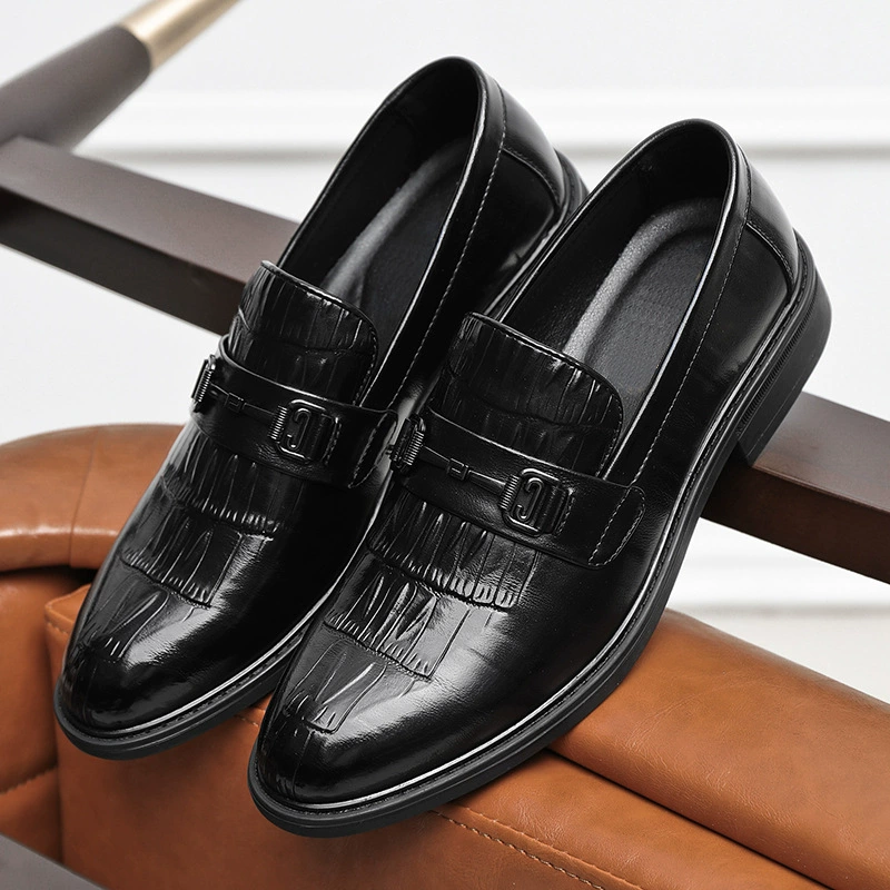 2023 осенние новые мужские кожаные туфли для бизнеса повседневные ленивые туфли