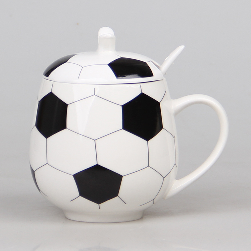 Football Cup World Cup Memorial Cup Creative Gift Ceramic Mug Basketball Cup Foreign Trade Milk Coffee Cup
