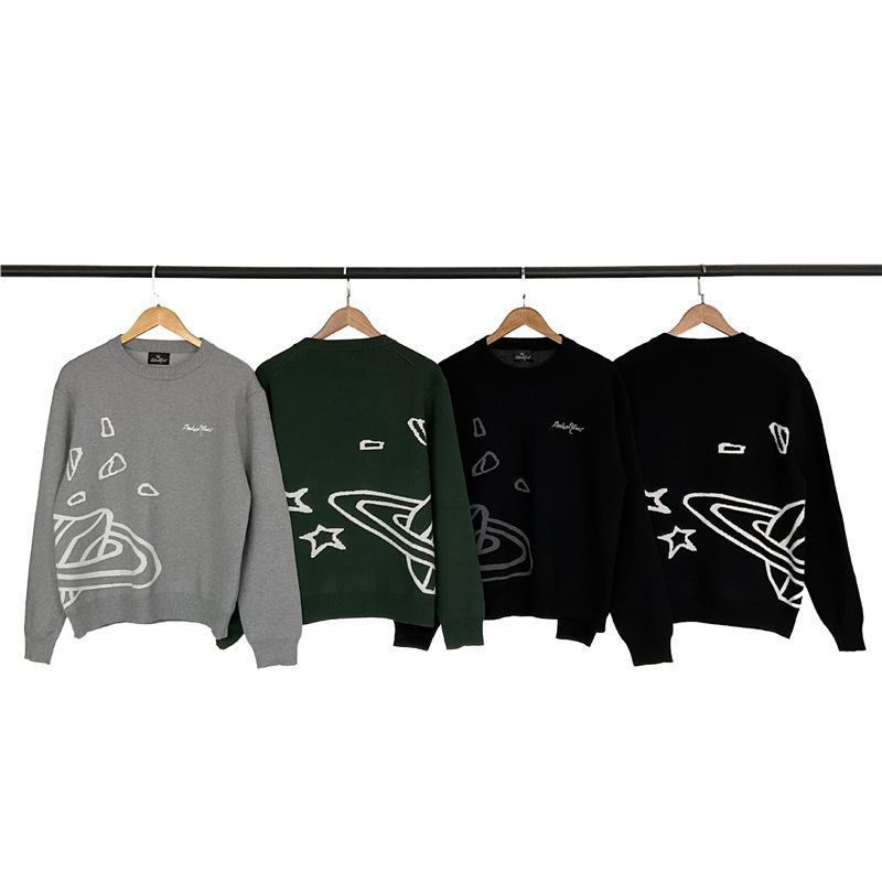 25 Cross-border Trendy Brand Bp Letter Print Planet Jacquard Round...