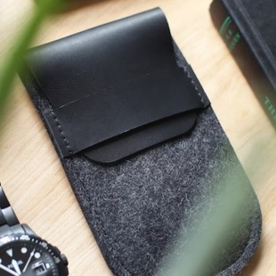 Travel Splicing Felt Wedding Gift Watch Watch Box Felt Box Leather Gift Watch Case Watch Bag Gift